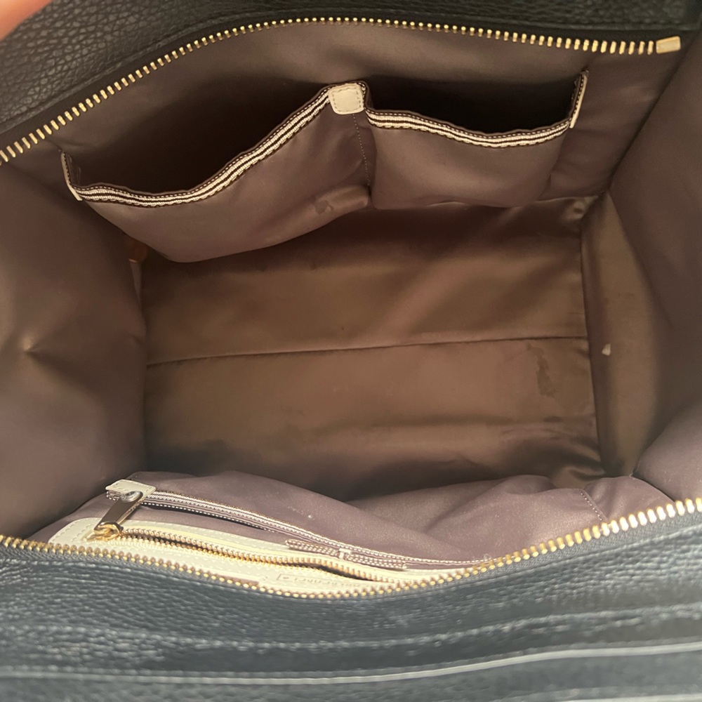 Black leather Henri Bendel bag good condition - Picture 6 of 11